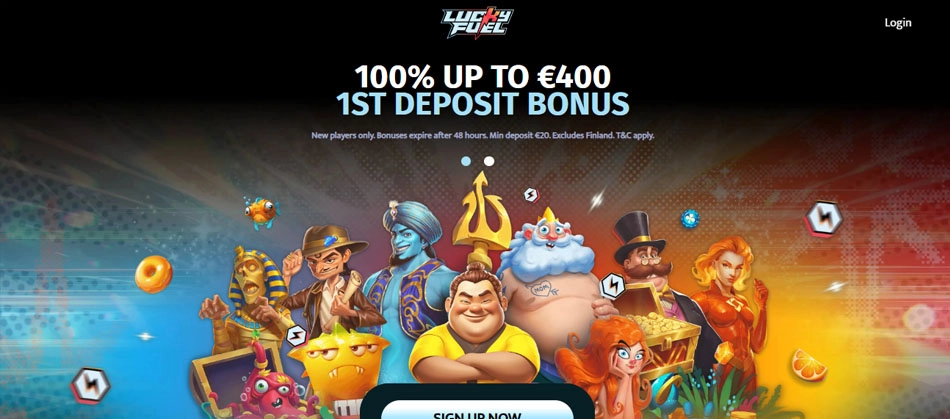 Lucky Fuel – 200% bonus op til 3.000 kr + 15% cashback